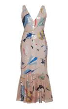 Sandra Mansour Cerf-volant Printed Sequin Dress