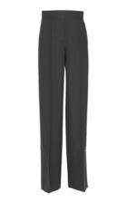 Cyclas Wool Twill Straight Pants With Stitch
