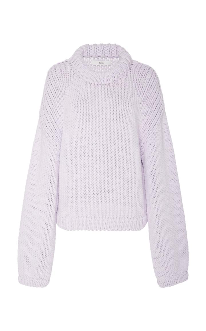 Tibi Solid Cropped Pullover Size: Xs