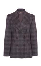 Moda Operandi Alberta Ferretti Prince Of Wales Wool-silk Coat