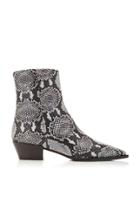 Aeyde Ruby Snake-effect Leather Ankle Boots