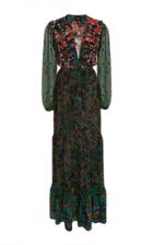 Saloni Ginny Printed Silk Maxi Dress