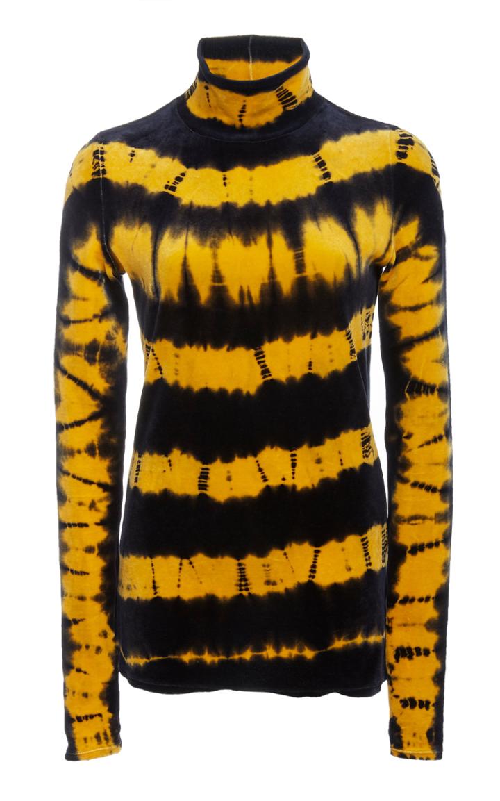Proenza Schouler Tie-dye Cotton And Modal-blend Turtleneck Top
