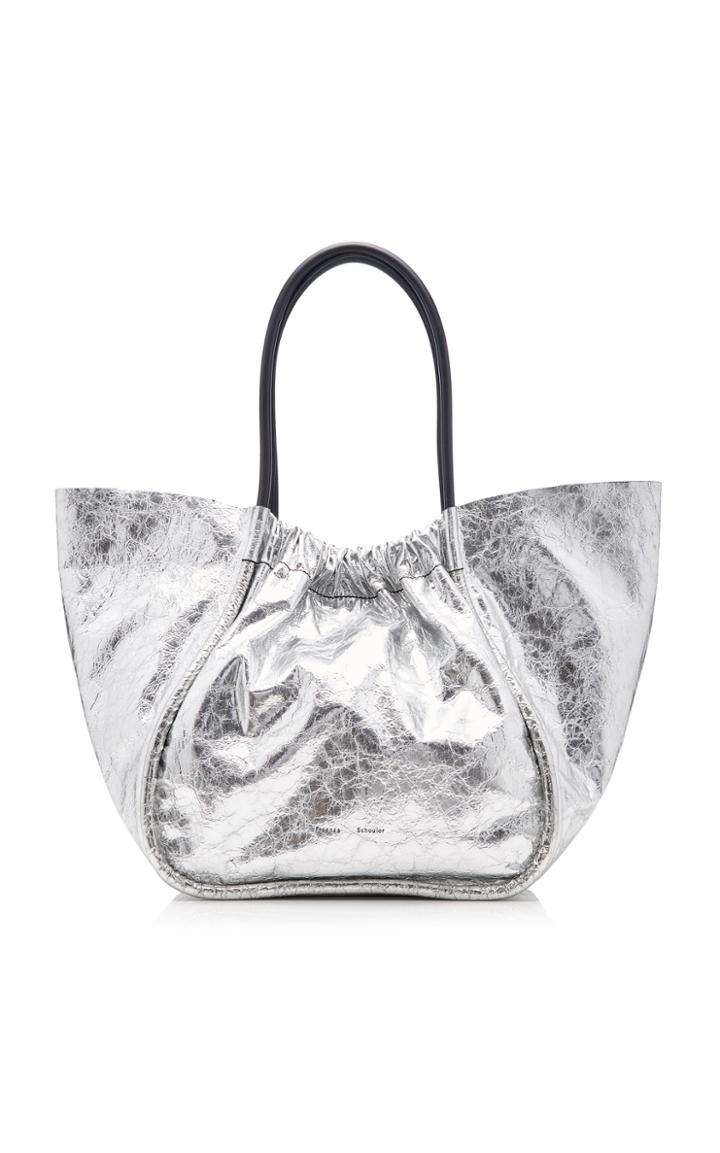 Proenza Schouler Ruched Metallic Leather Tote Bag