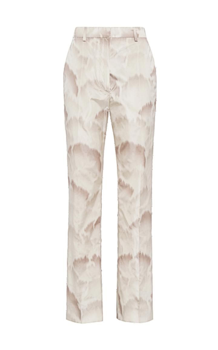 Moda Operandi Prada Silk Straight-leg Printed Pants