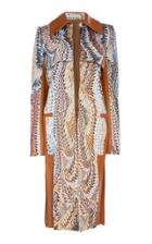 Mary Katrantzou Marbled Leather Trench Coat