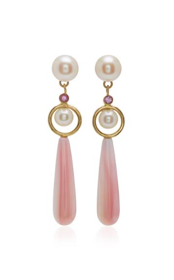 Katey Walker Freshwater Pearl And 18k Yellow Gold Drop Earrings