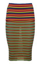 Versace Fitted Ribbed-knit Skirt