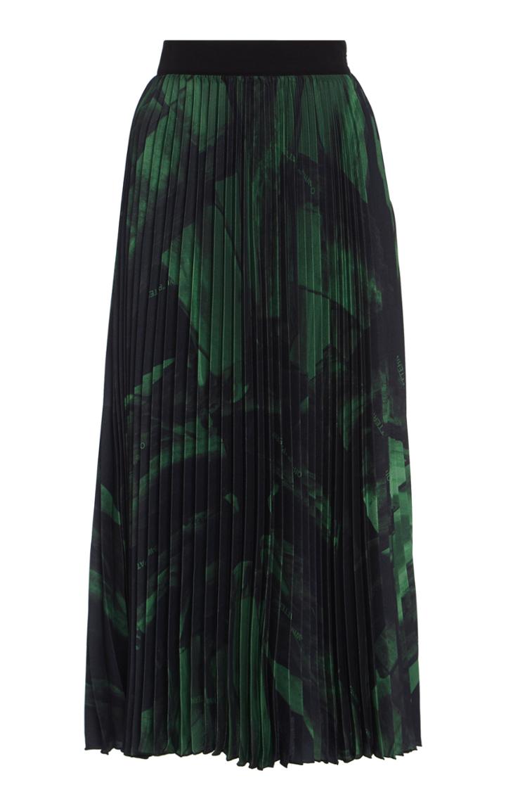 Off-white C/o Virgil Abloh Brush Stroke Plisse Midi Skirt