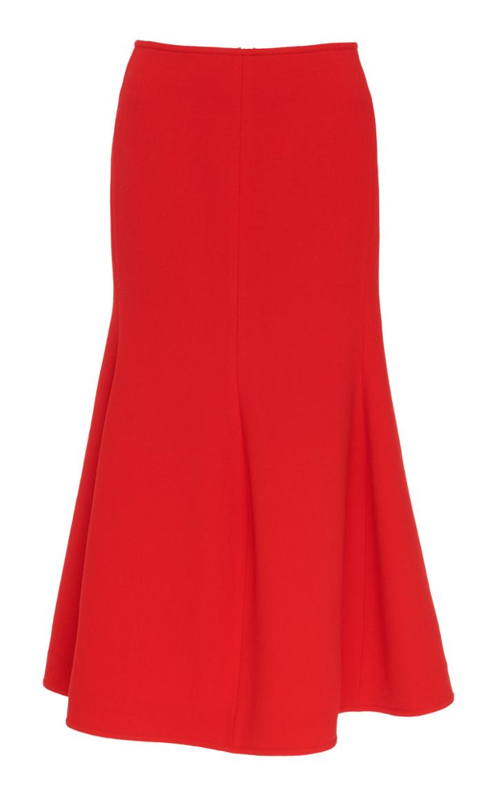 Victoria Beckham Flared Crepe Midi-skirt
