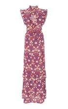 Banjanan Cordelia Ruffled Floral Silk-crepe Maxi Dress