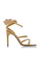 Off-white C/o Virgil Abloh Leather And Satin Ziptie Sandals Size: 35