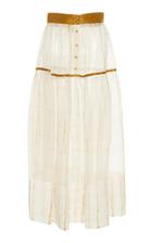 Moda Operandi Lee Mathews Sandy Silk-organza Tiered Midi Skirt Size: 1