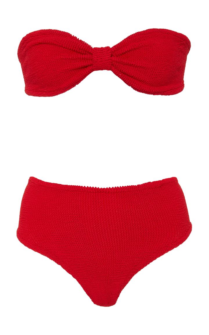 Hunza G Posey Seersucker Bandeau Bikini