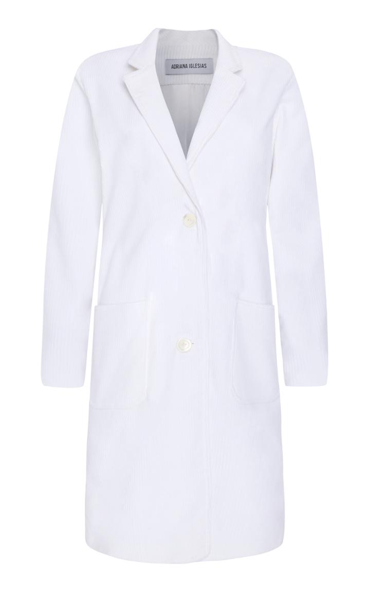 Adriana Iglesias Boyfriend Corduroy Coat