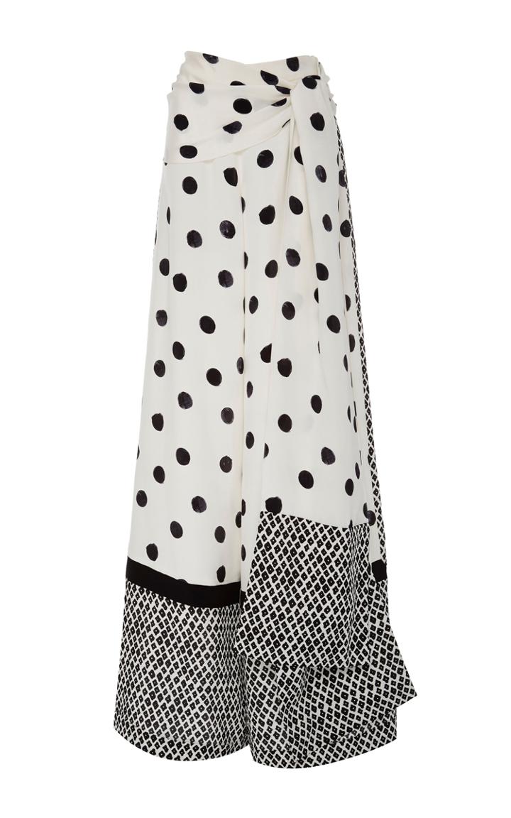 Oscar De La Renta Wide Leg Polka Dot Pants