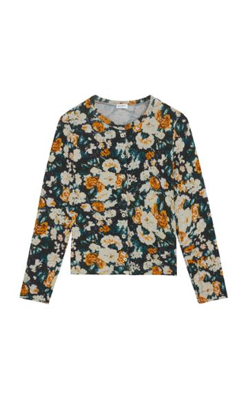 Leset Lori Floral-print Stretch-knit Cardigan