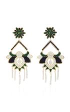 Mercedes Salazar Threaded Earrings With Pearl