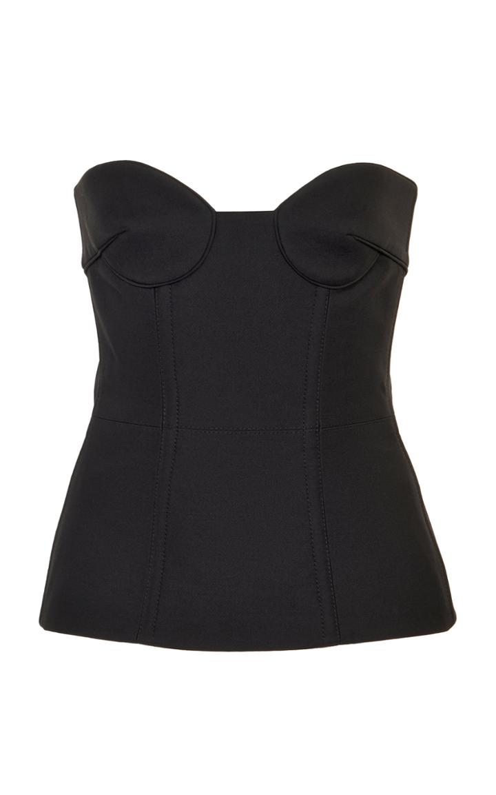 Moda Operandi Valentino Strapless Wool-silk Top