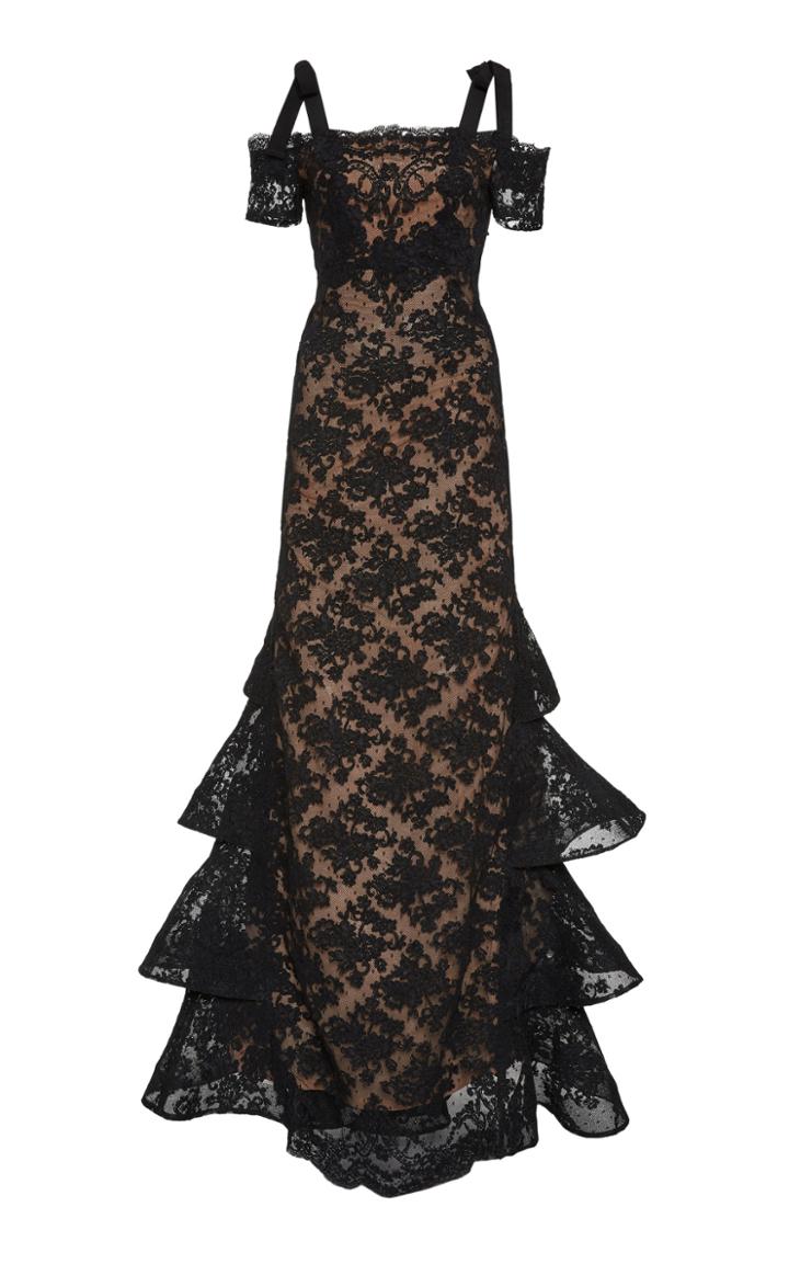 Moda Operandi Silvia Tcherassi Correggio Off-the-shoulder Lace Gown