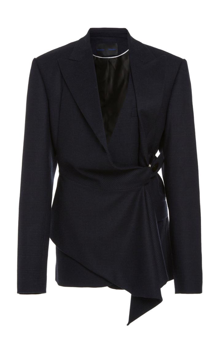 Proenza Schouler Asymmetric Belted Wool-blend Blazer