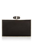 Judith Leiber Couture Coffered Black Rectangle Clutch