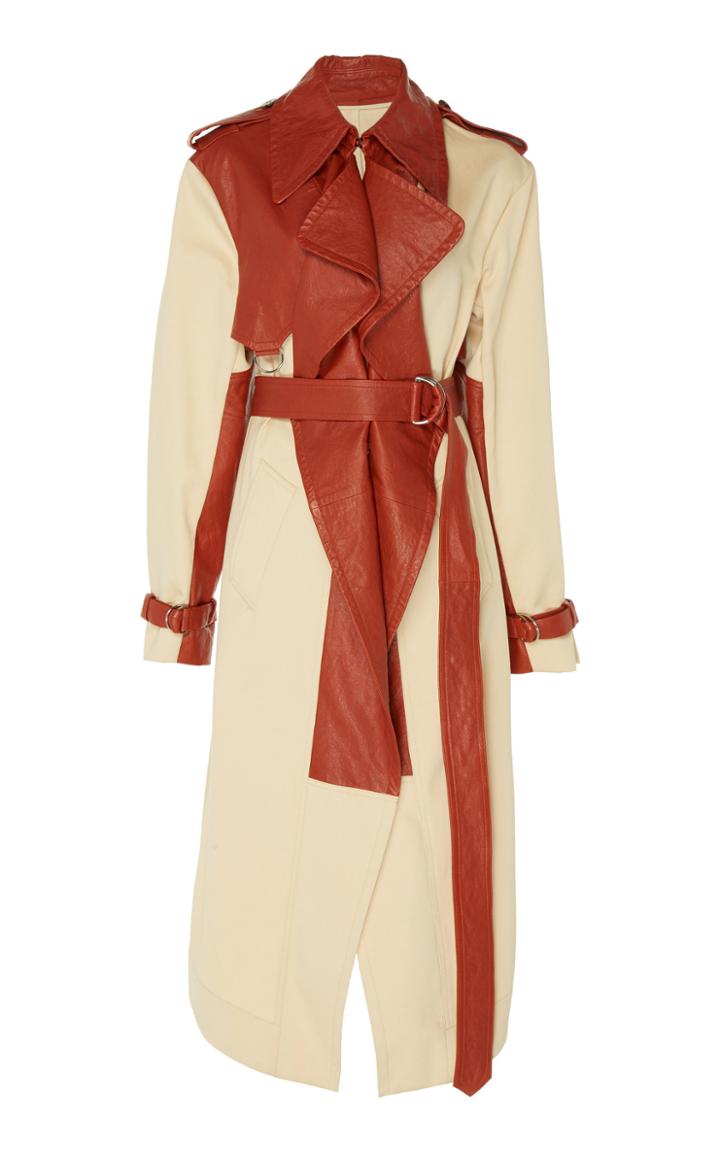 Cdric Charlier Belted Cotton Trench Coat