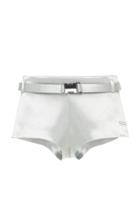 Off-white C/o Virgil Abloh Satin Mini Shorts With Buckle Belt