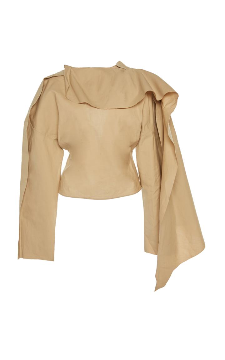 A.w.a.k.e. Backless Volume Split Sleeve Top