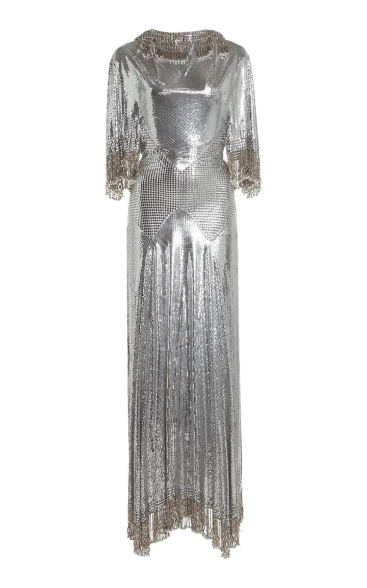 Moda Operandi Paco Rabanne Cape-effect Metallic Dress