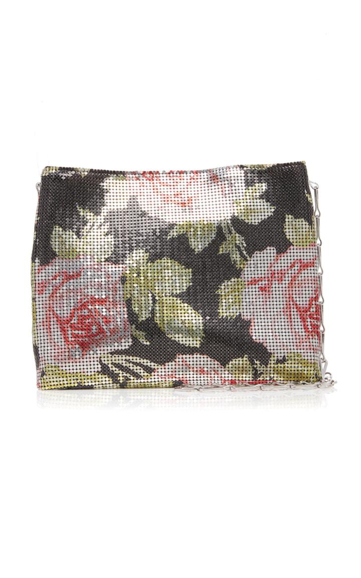 Paco Rabanne Pixel 1969 Floral Aluminum Bag