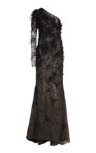 J. Mendel Embellished Organza One-shoulder Gown