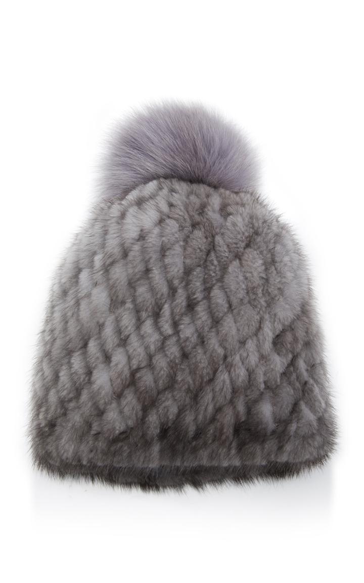 Pologeorgis Pom Pom-embellished Fox-fur And Mink Beanie