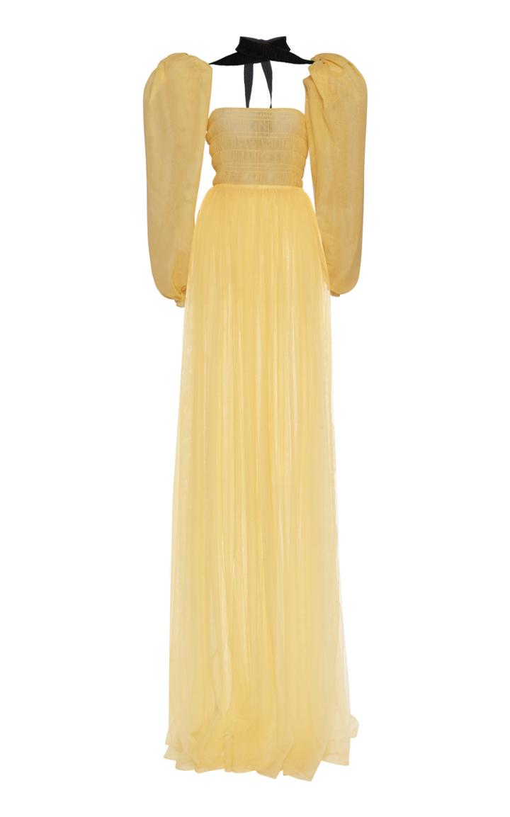 Ellery Yitong Sheer Smocked Dress