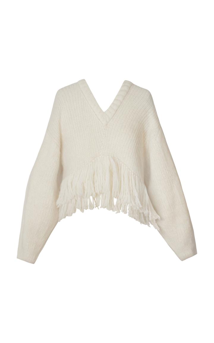 Moda Operandi Alejandra Alonso Rojas Fringed Cashmere-blend Sweater Size: Xs