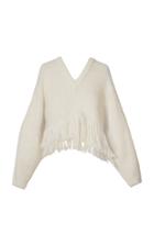 Moda Operandi Alejandra Alonso Rojas Fringed Cashmere-blend Sweater Size: Xs