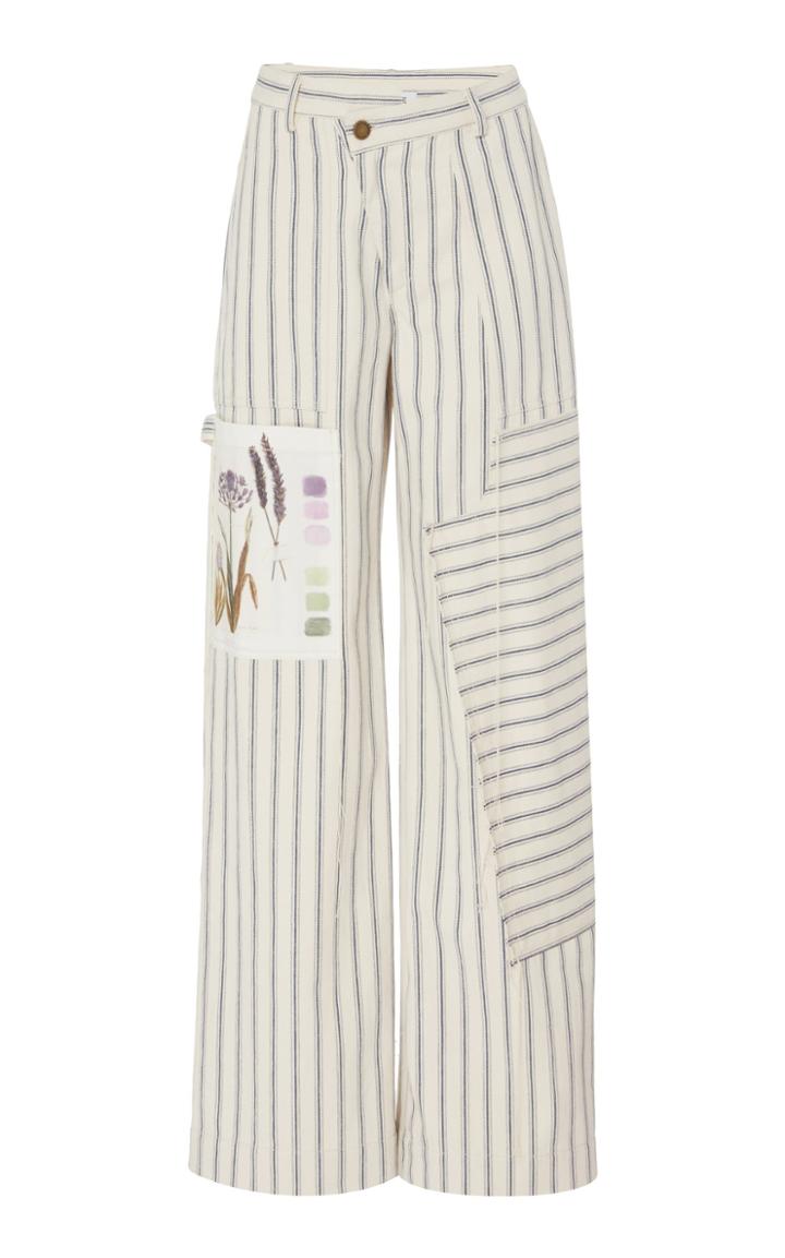 Moda Operandi Monse Pinstripe Wide-leg Cotton Pants Size: 0