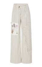 Moda Operandi Monse Pinstripe Wide-leg Cotton Pants Size: 0