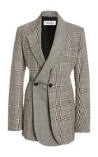 Monse Multi Plaid Double Layer Wool-blend Jacket