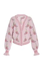 Moda Operandi Loveshackfancy Boscom Floral Jacquard-knit Cardigan