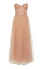 Monique Lhuillier Strapless Tulle Sweetheart Gown