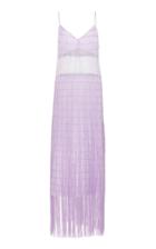 Moda Operandi Marina Moscone Fringed Silk-blend Dress Size: 2