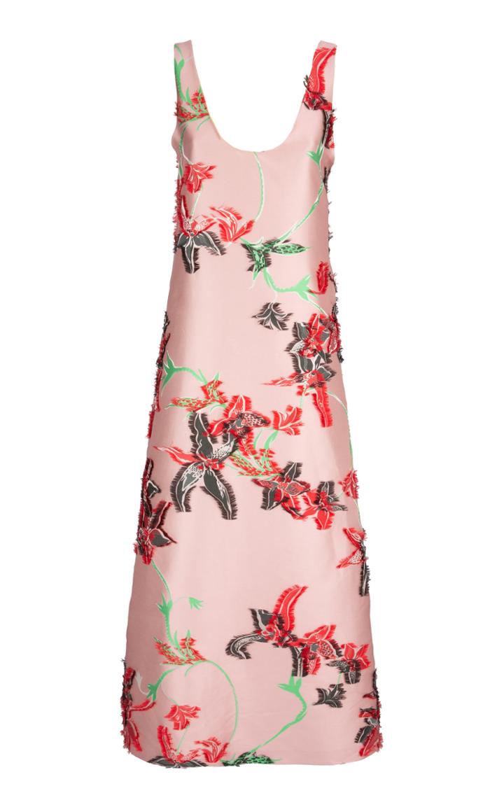 La Doublej Easy Peasy Frayed Satin Dress