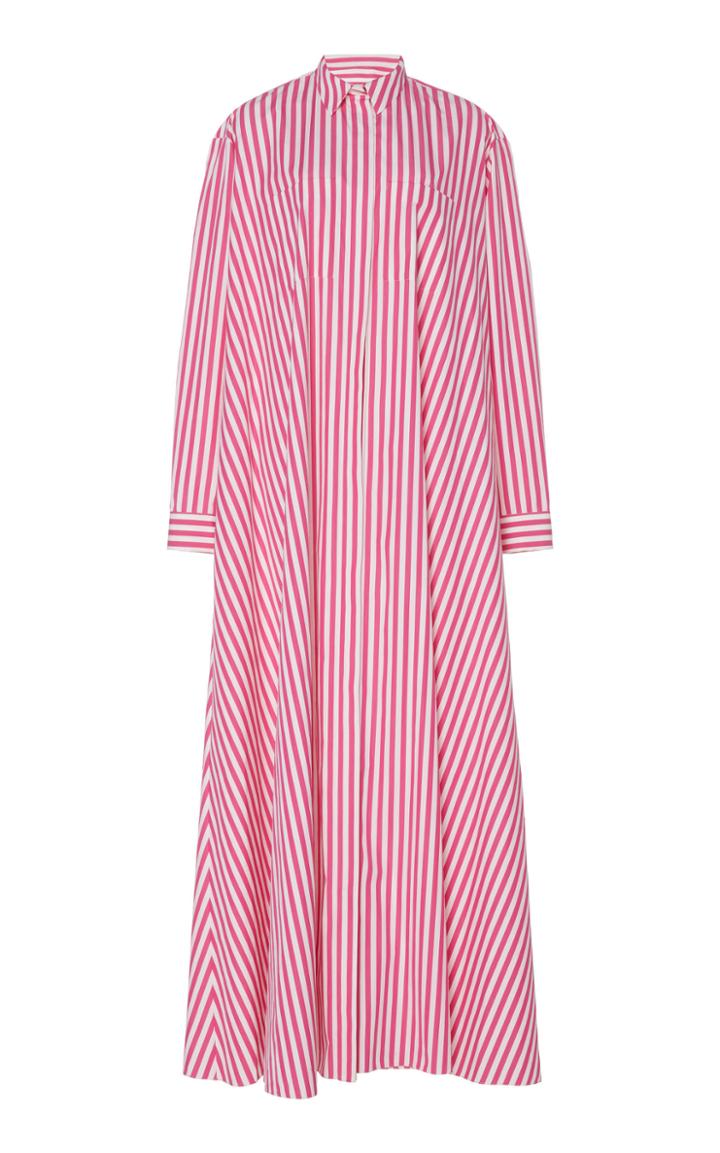 Maison Rabih Kayrouz Striped Maxi Shirt Dress