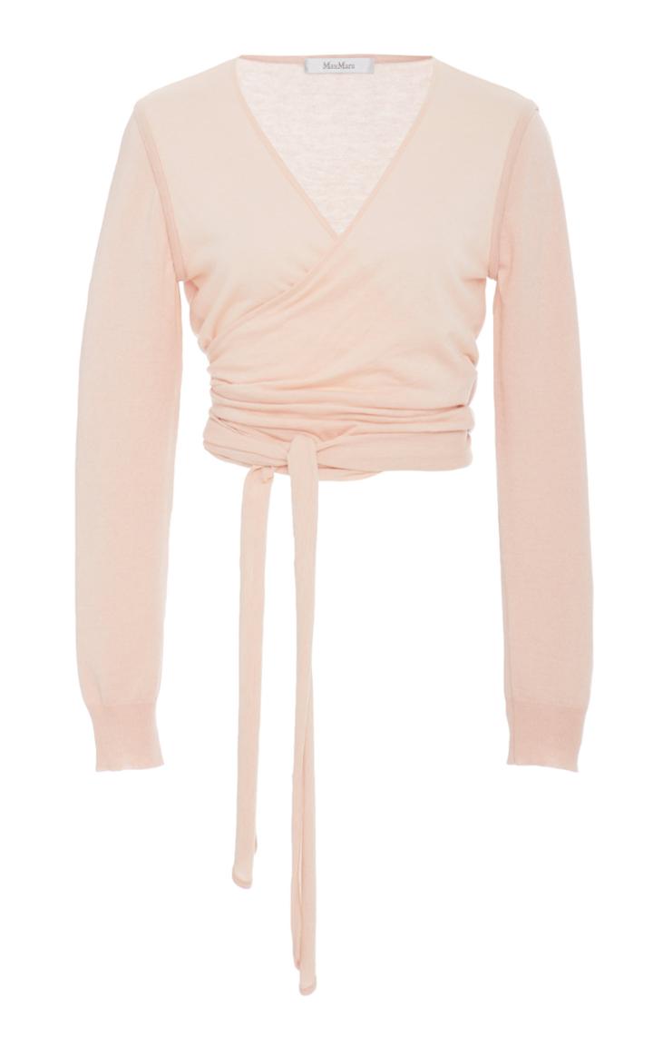 Max Mara Cirino Silk And Cashmere Wrap Top