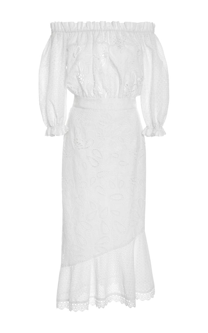 Saloni Broderie Anglaise Cotton Dress