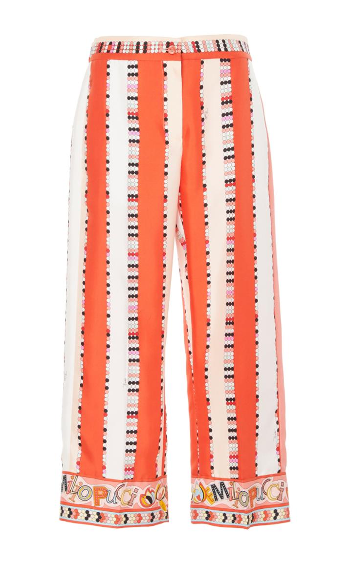 Emilio Pucci Printed Silk Trousers