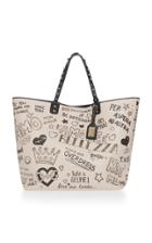 Dolce & Gabbana Studded Printed Leather Tote