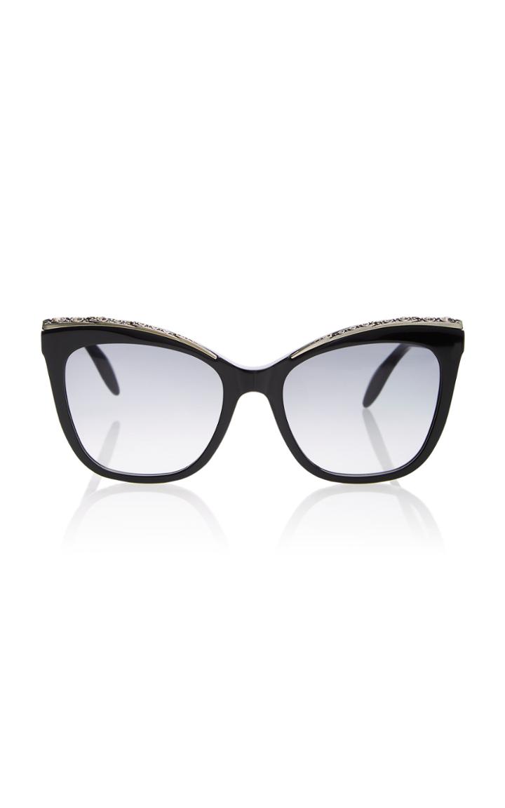 Alexander Mcqueen Jewel-embellished Cat-eye Sunglasses