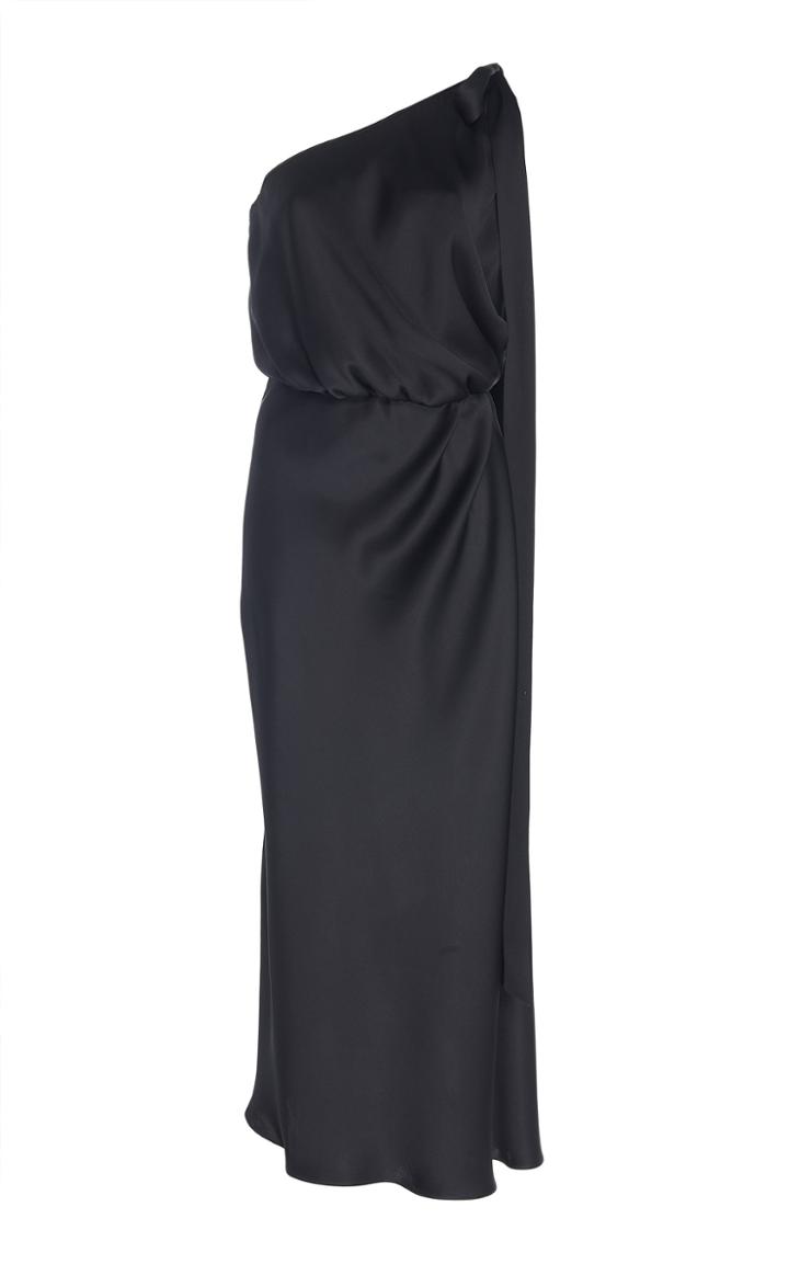 Rochas Oward Double Silk-satin One-shoulder Dress